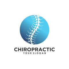 Chiropractic spine logo design with premium concept