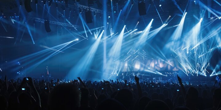 AI-controlled lighting and visual effects on a live concert