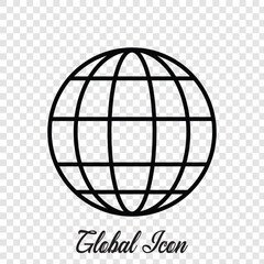 Circle globe logo icon vector. Vector illustration. Eps file 367.