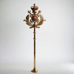 Fototapeta na wymiar antique golden magic staff 