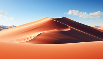 Fototapeta na wymiar Sand dune landscape, nature extreme terrain beauty generated by AI