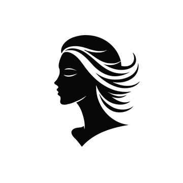 recommend clip art: Vector Illustration of Women's Face Silhouette for Spa and Beauty Salon"