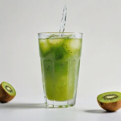 kiwi juice in glass
