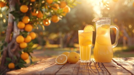 Citrus Refreshment in Nature - obrazy, fototapety, plakaty