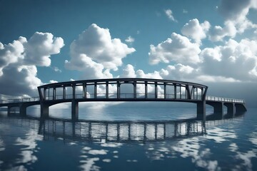 Obraz premium pier and clouds