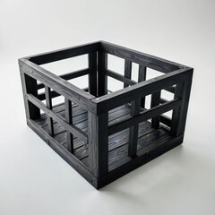3d render of a wooden crate
