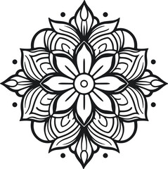 Mandala. Round Ornament Pattern. Henna tattoo mandala. Mehndi style.