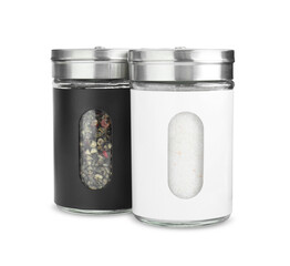 Salt and pepper shakers isolated on white