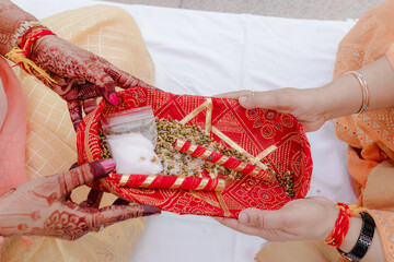 Traditional puja thali