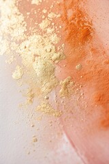 Fototapeta premium Abstract wallpaper of a pink and orange and peach fuzz pantone gradient. Mesmerizing masterpiece capturing the vibrant hues of a peach and orange sunset, evoking feelings of warmth and creativity