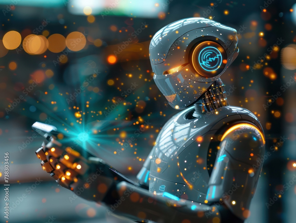 Poster chatbot interface for customer service on mobile, enhancing user support and engagement