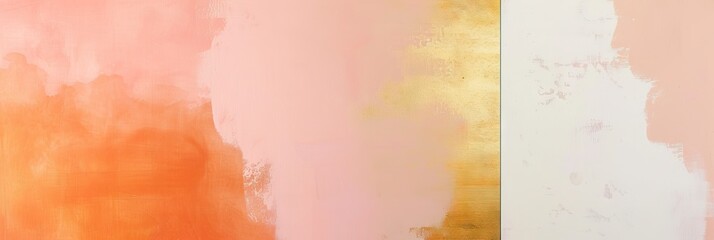 Obraz premium Abstract wallpaper of a pink and orange and peach fuzz pantone gradient. Mesmerizing masterpiece capturing the vibrant hues of a peach and orange sunset, evoking feelings of warmth and creativity
