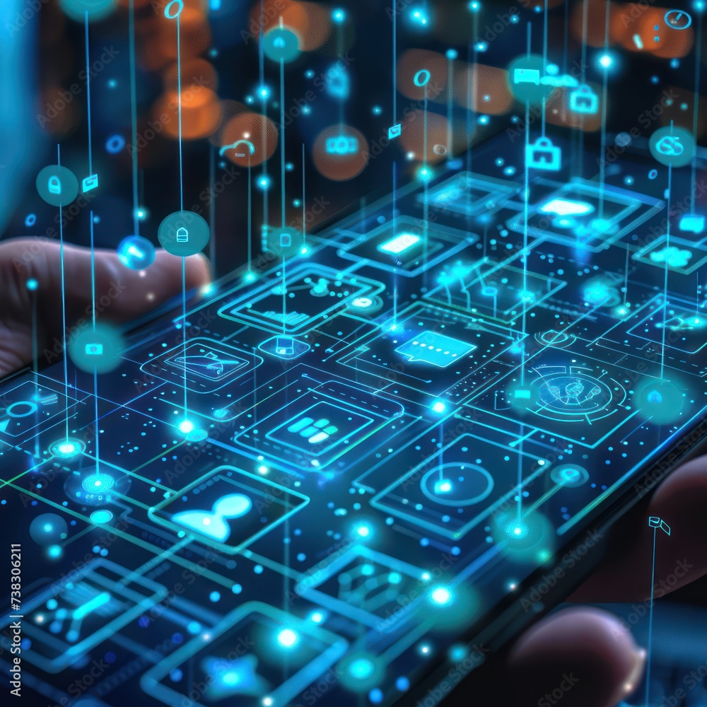 Poster mobile device management system visual securing