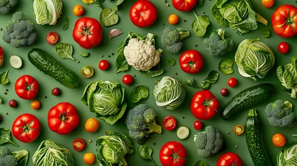 Fotobehang Crunchy vegetables , Flavor of world cuisine bio © photorebelle