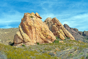 Dramatic Rocks in an Arid Landscape