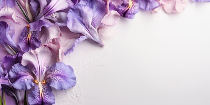 abstract background, beautiful iris flowers 