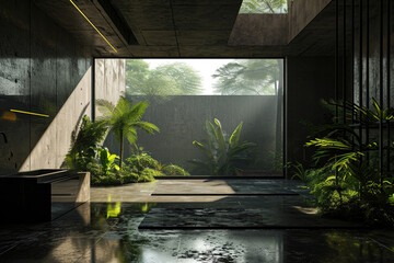 Room filled with diverse collection of plants. This image can be used to showcase beauty of nature indoors or to depict green and eco-friendly lifestyle