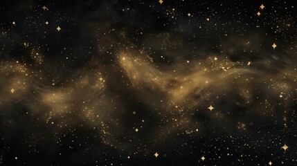 Obraz premium The background of the starry sky is in Gold color.