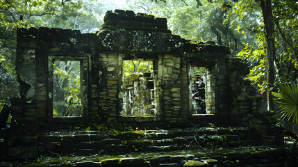 The jungle of angkor wat is a temple in cambodia,,
Mysterious Ancient ruins Preah Khan temple
