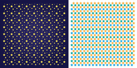 Stars pattern collection. Set of stars Abstract cool shine effect sign vector design. Pattern for design, posters, projects, banners, logo, and business cards