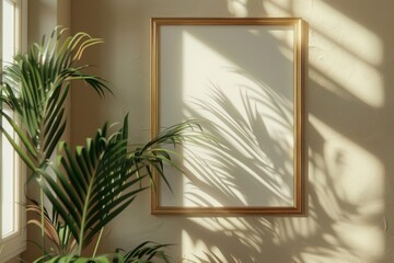 Interior with wall art mockup