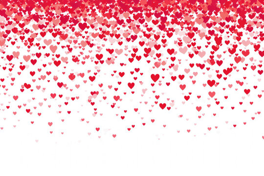 Beautiful image showing numerous red hearts floating in air. Perfect for expressing love and affection.