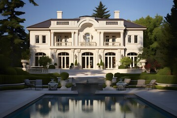 Obraz premium Greek Revival Mediterranean Inspired Architecture
