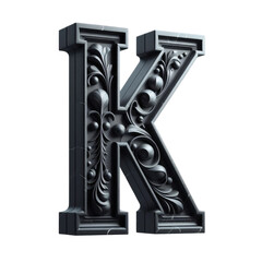 Isolated 3D Letter on a Clear PNG Canvas Generative AI