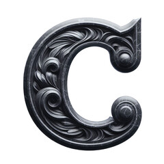 Isolated 3D Letter on a Clear PNG Canvas Generative AI