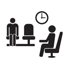 waiting room icon vector illustration design template