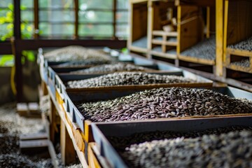 black sunflower seeds production process