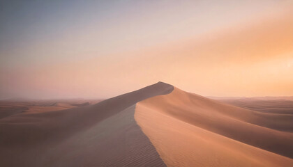 Big dune in dry desert landscape