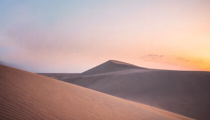 Fototapeta na wymiar Dunes in dry desert nature panorama landscape