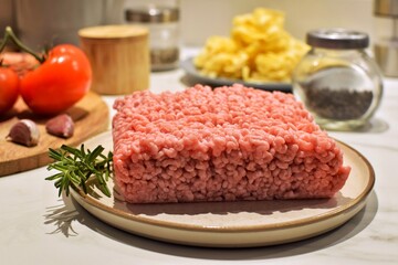 Minced meat for cooking dinner.