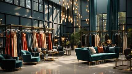 interior of a dress shop