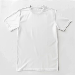 White Blank T-shirt Template on White Background. Mockup for Print and Advertising