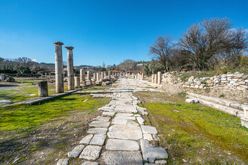 Scenic views from Stratonikeia, which hosted many civilizations from antiquity to modern times, is...
