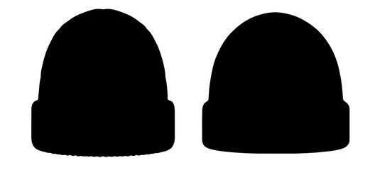 Beanie Hats Silhouette Set