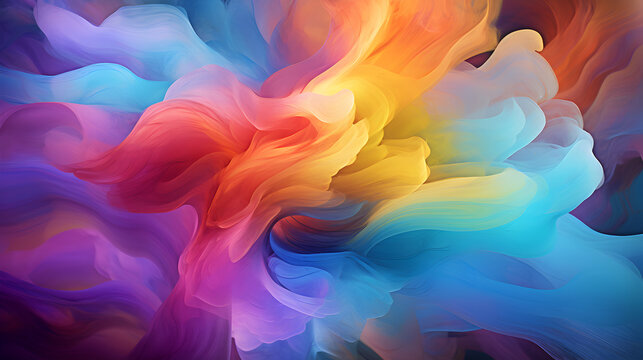 Colorful smoke abstract backgroundHD 8K wallpaper Stock Photographic Image,,
Colorful paint drops from above mixing in water or Ink swirling underwater,ree Photo

