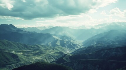 Breathtaking mountain landscapes with dramatic lighting