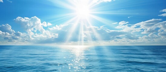 sunlight refracting through the surface of sea