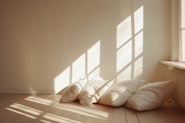 white pillows in a cozy room