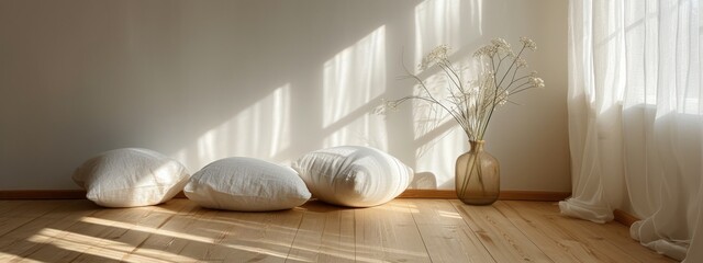 white pillows in a cozy room