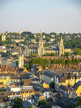 Aerial view of Evreux city in Normandy
