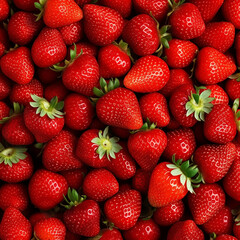 3d rendered bunch of strawberries made with generative AI