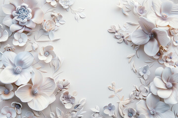 Spring, flowers, petals, mockup ad frame, wooden flowers, generative AI