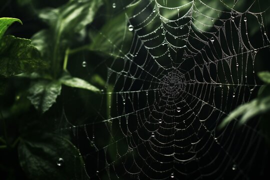 ?obwebs on plants, morning Sunshine, web, warm sunlight, macro nature, spider web on meadow flowers