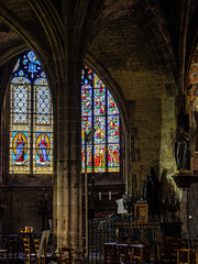 Inside Saint Peter church in Dreux, Loire Valley