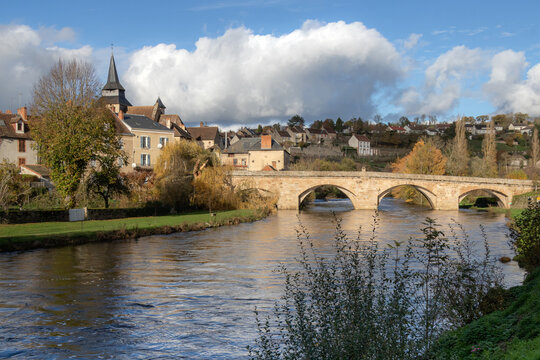 The bridge at La Celle Dunoise, Creuse, France