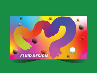 Abstract fluid landing page with gradient background
